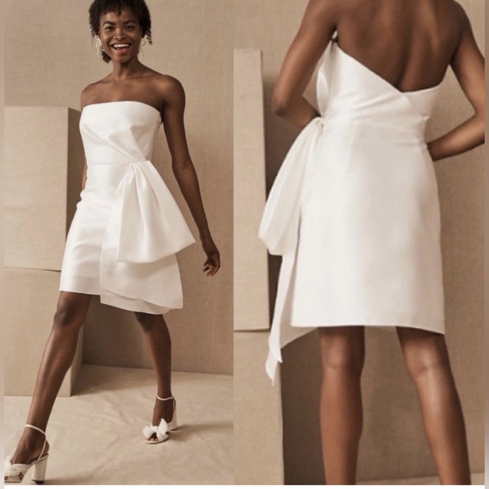 Sachin + Babi Strapless White Dress size 8 New